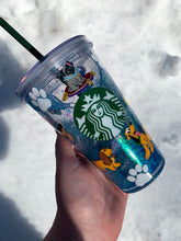 Load image into Gallery viewer, Dogs Inspired Starbucks Venti Double Wall Cup | Blue Waterfall
