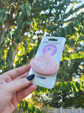 Load image into Gallery viewer, Pastel Pink Personalized "C.M. & C.P." Name Tag Inspired Pop Grip/ Popsocket