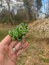 Load image into Gallery viewer, Glitter Pascal Inspired Swivel Badge Reel