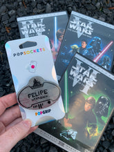 Load image into Gallery viewer, Personalized "C.M. & C.P." Name Tag Inspired Pop Grip/ Popsocket