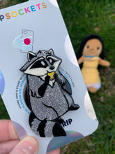 Load image into Gallery viewer, Glitter Raccoon Inspired Pop Grip/ Popsocket