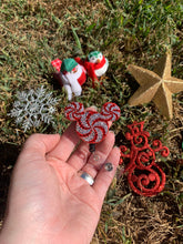Load image into Gallery viewer, Full Crystal Peppermint Mouse Inspired Swivel Badge Reel