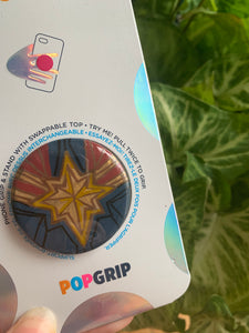 Captain Marvel Inspired Pop Grip/ Popsocket