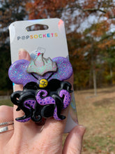 Load image into Gallery viewer, Glitter Ursula mouse Inspired Pop Grip/ Popsocket