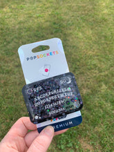 Load image into Gallery viewer, Black Glitter Ouija Board Inspired Shaker Pop Grip/ Popsocket