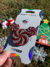 Load image into Gallery viewer, Full Crystal Peppermint Mouse Inspired Pop Grip/ Popsocket