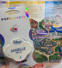 Load image into Gallery viewer, Personalized "C.M. & C.P." Name Tag Inspired Pop Grip/ Popsocket