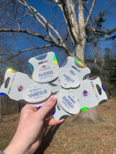 Load image into Gallery viewer, Personalized "C.M. & C.P." Name Tag Inspired Pop Grip/ Popsocket