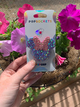 Load image into Gallery viewer, Full Crystal Purple/Pink Mouse Inspired Pop Grip/ Popsocket