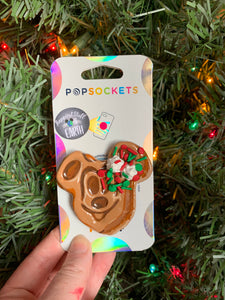 Christmas Mouse Waffle Inspired Pop Grip/ Popsocket