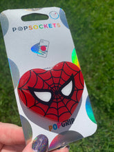 Load image into Gallery viewer, Glow Spider Heart Inspired Pop Grip/ Popsocket