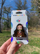 Load image into Gallery viewer, Glitter Nezuko Inspired Pop Grip/ Popsocket
