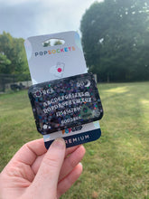 Load image into Gallery viewer, Black Glitter Ouija Board Inspired Shaker Pop Grip/ Popsocket