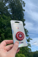 Load image into Gallery viewer, Full Crystal Captain America Shield Inspired Pop Grip/ Popsocket