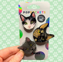 Load image into Gallery viewer, Custom Pet Cat Inspired Mini 3 Pack Pop Grip/ Popsocket