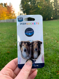 Custom “Sasha and Ashley” Pet Dog Head Inspired Pop Grip/ Popsocket