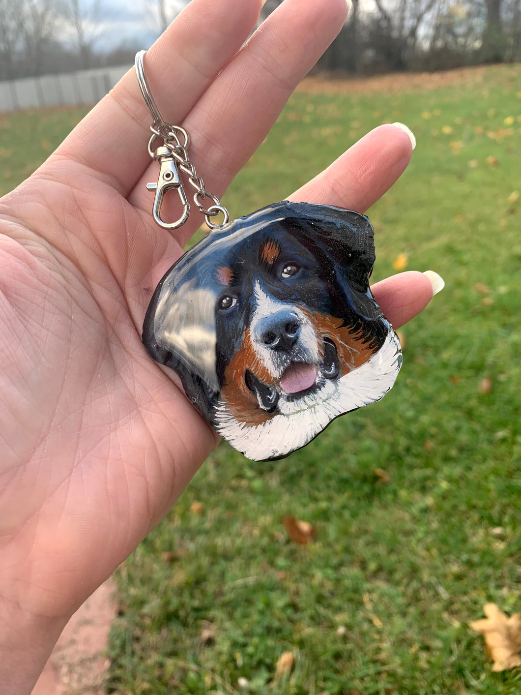 Custom Pet Dog Head Inspired Keychain