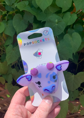 Blueberry Cow Pop Grip/ Popsocket