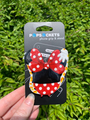 Mouse with Bow Popcorn Bucket Inspired Pop Grip/ Popsocket