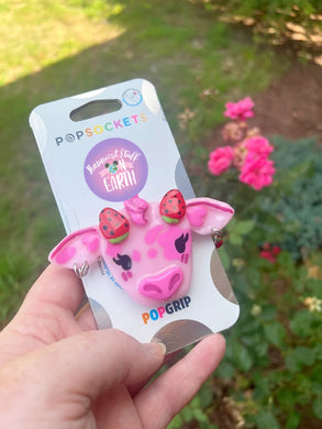 Strawberry Cloud Cow Pop Grip/ Popsocket