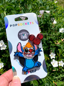 Custom Glitter Clown Stitch Inspired "Pop" Cell Phone Stand/ Grip
