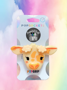 Orange Cloud Cow "Pop" Cell Phone Grip/ Stand