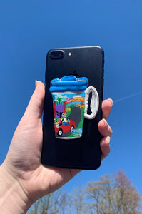 Resort Mug Inspired "Pop" Cell Phone Grip/ Stand