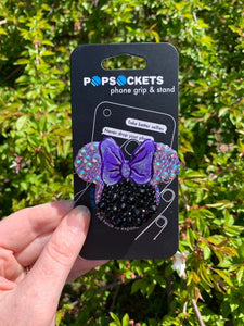 Potion Purple Mouse Ear Inspired "Pop" Cell Phone Grip and Stand