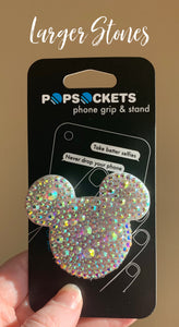 Iridescent Crystal Mouse Inspired "Pop" Cell Phone Grip/ Stand