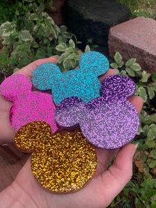 Mixed Color Glitter Mouse Inspired Coasters