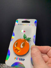 Load image into Gallery viewer, Orange Hand Painted Bird Inspired &quot;Pop&quot; Cell Phone Grip/ Phone Stand