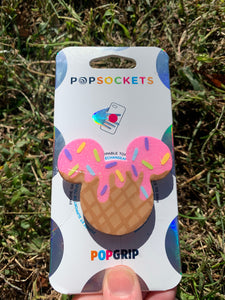 Glitter Ice Cream Mouse Inspired  Pop Grip/ Popsocket