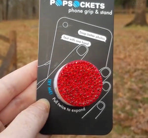 Red Crystal Circle Inspired Pop Grip/ Popsocket