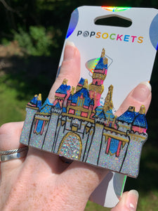 Glitter/Crystal Sleeping Beauty Castle Inspired “Pop" Cell Phone Grip/ Stand