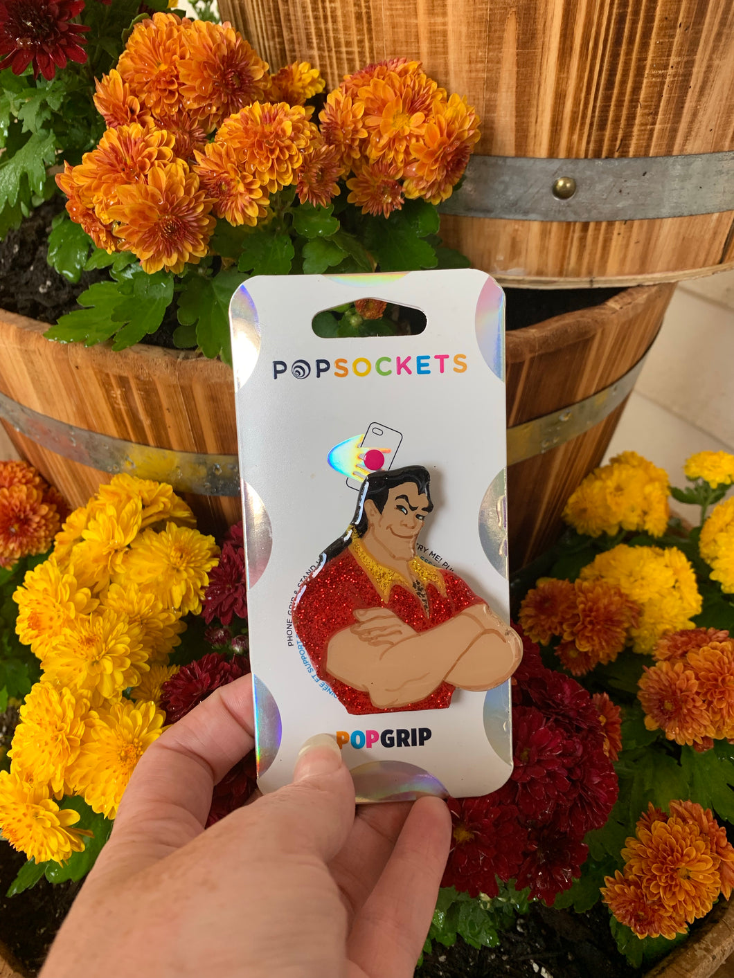 Glitter Gaston Inspired  Pop Grip/ Popsocket