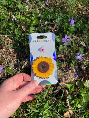 Glitter Sunflower Inspired Pop Grip/ Popsocket