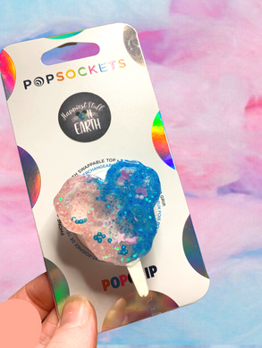 Glitter Cotton Candy Mouse Shaker Inspired  Pop Grip/ Popsocket