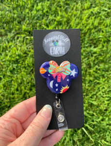Magic School Bus Ms. Frizzle Inspired Mouse Swivel Badge Reel