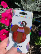 Load image into Gallery viewer, Glitter Abu Mouse Head Inspired “Pop&quot; Cell Phone Grip/ Stand