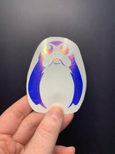 Load image into Gallery viewer, Holographic Porg Inspired Vinyl Decal