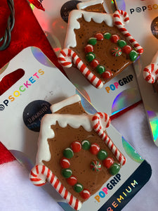 Gingerbread House Inspired “Pop” Cell Phone Grip/ Stand