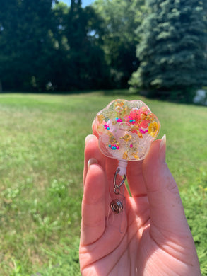 Paw Print Mixed Color Pressed Flower “Shaker” Pop Grip/ Popsocket