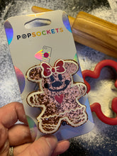 Load image into Gallery viewer, Glitter Gingerbread Girl Mouse Inspired  Pop Grip/ Popsocket