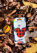 Load image into Gallery viewer, Red Plaid Fannel Mouse Inspired Pop Grip/ Popsocket