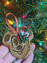 Load image into Gallery viewer, Christmas Mouse Waffle Inspired Ornament