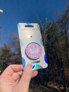 Custom Holographic Coffee Mouse Inspired Pop Grip/ Popsocket