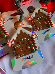 Gingerbread House Inspired “Pop” Cell Phone Grip/ Stand
