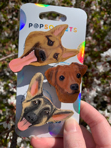 Custom Pet Dog Inspired Pop Grips/ Popsockets - 3 Pack