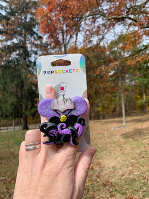 Glitter Ursula mouse Inspired Pop Grip/ Popsocket