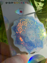 Load image into Gallery viewer, Holographic Buddha Mandala Inspired “Pop” Cell Phone Grip/ Stand